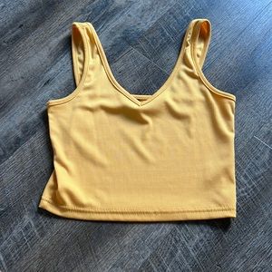Yellow crop top